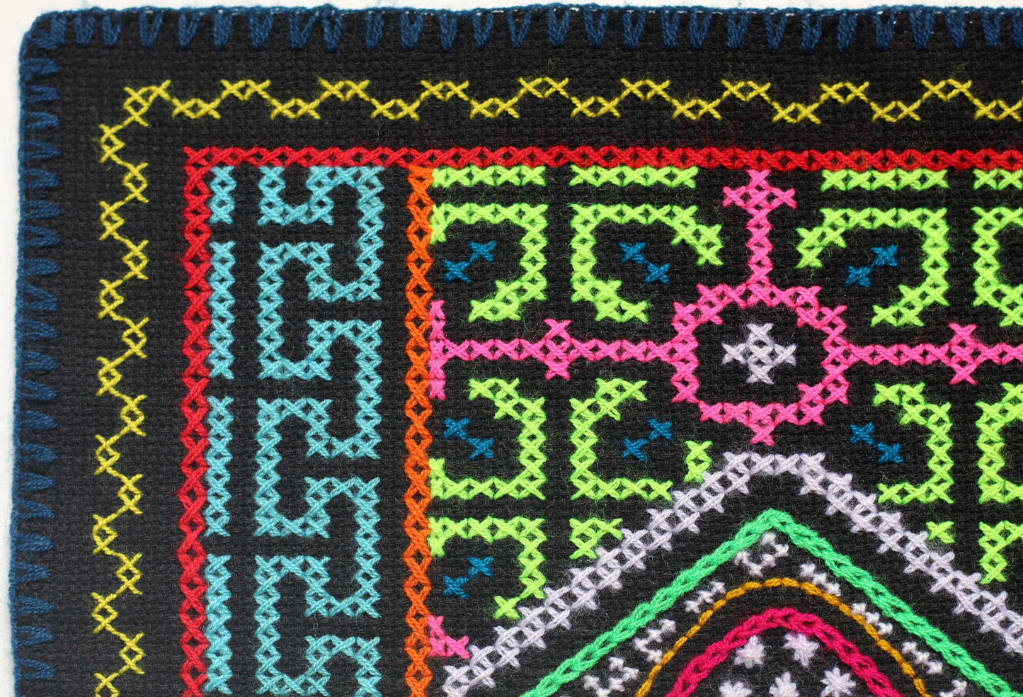 Medizin Pilz - Shipibo Altartuch , 33x34cm- Schamanisches Tuch - Silvia Ricopa - Sacred Weavings