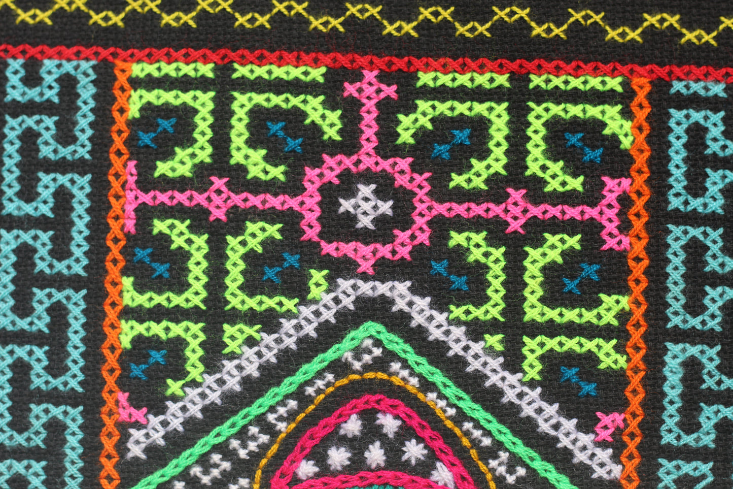Medizin Pilz - Shipibo Altartuch , 33x34cm- Schamanisches Tuch - Silvia Ricopa - Sacred Weavings