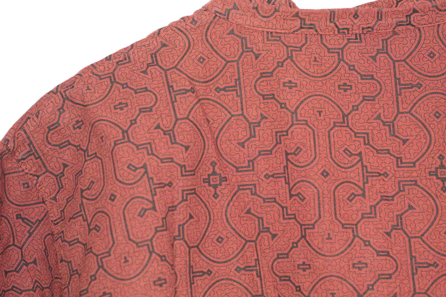 Shipibo Baumwollhemd in Rot – Handgefertigtes Ethno-T-Shirt