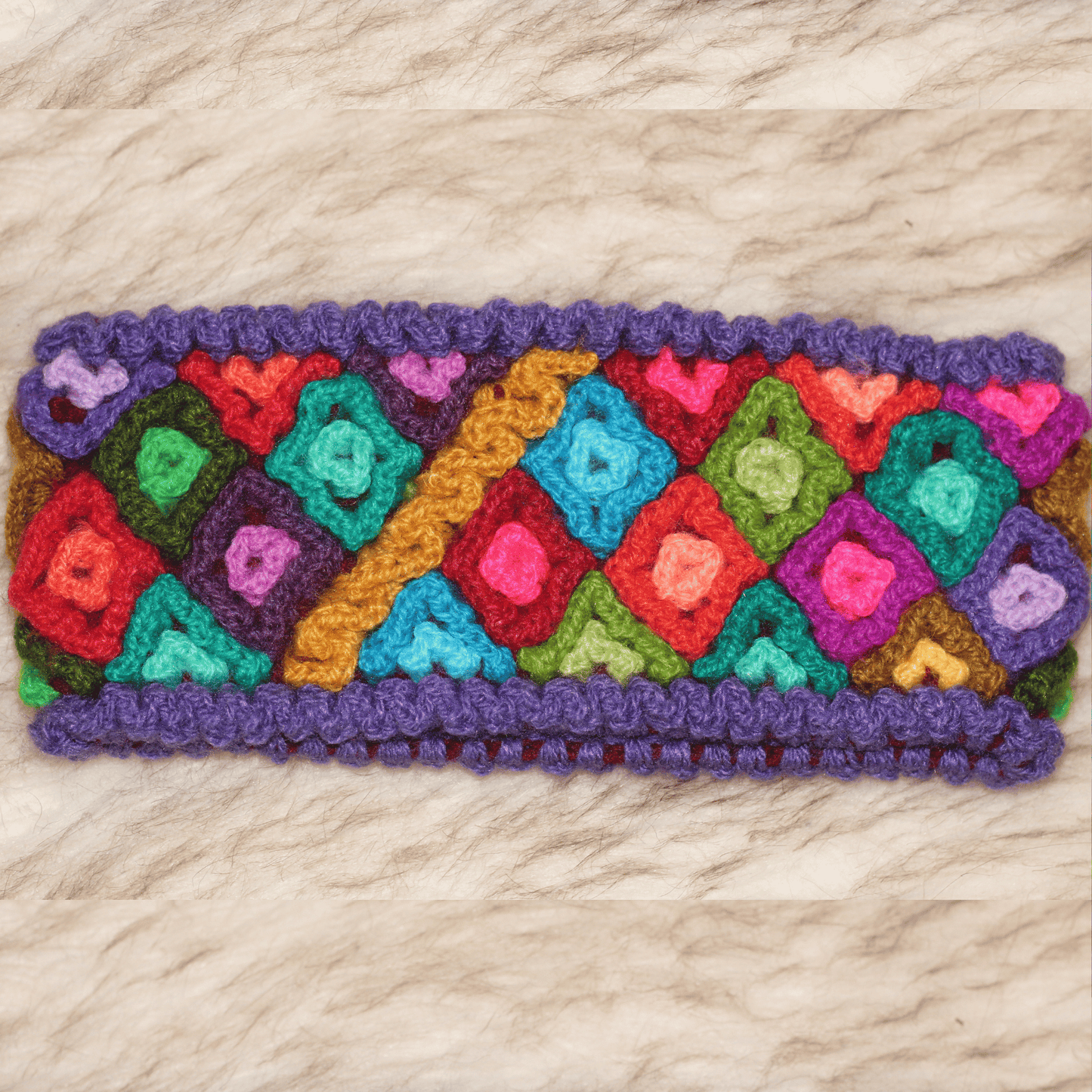 Buntes Woll Stirnband für Erwachsene - Sacred Weavings