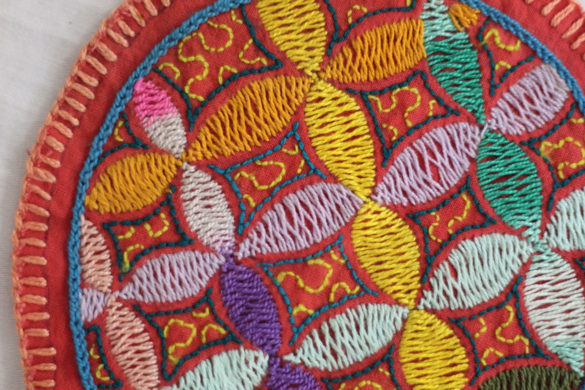 Shipibo Aufnäher - 15.5cm Diameter - Flor de la Vida
