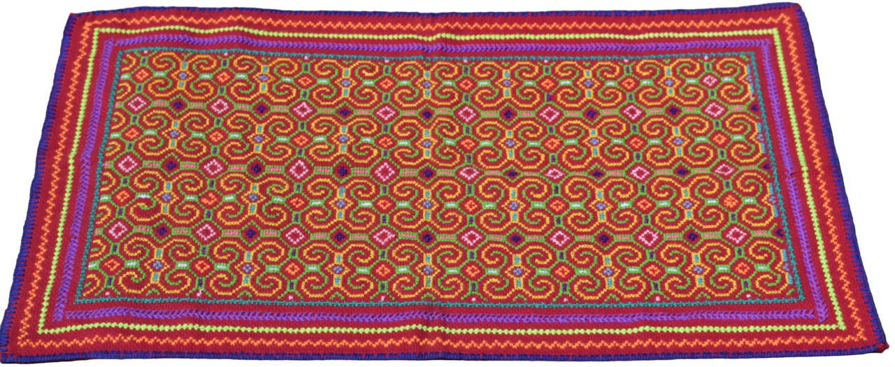 Shipibo Altartuch in Rot, 64x44cm - Schamanisches Tuch - Kraft des Feuers - Sacred Weavings