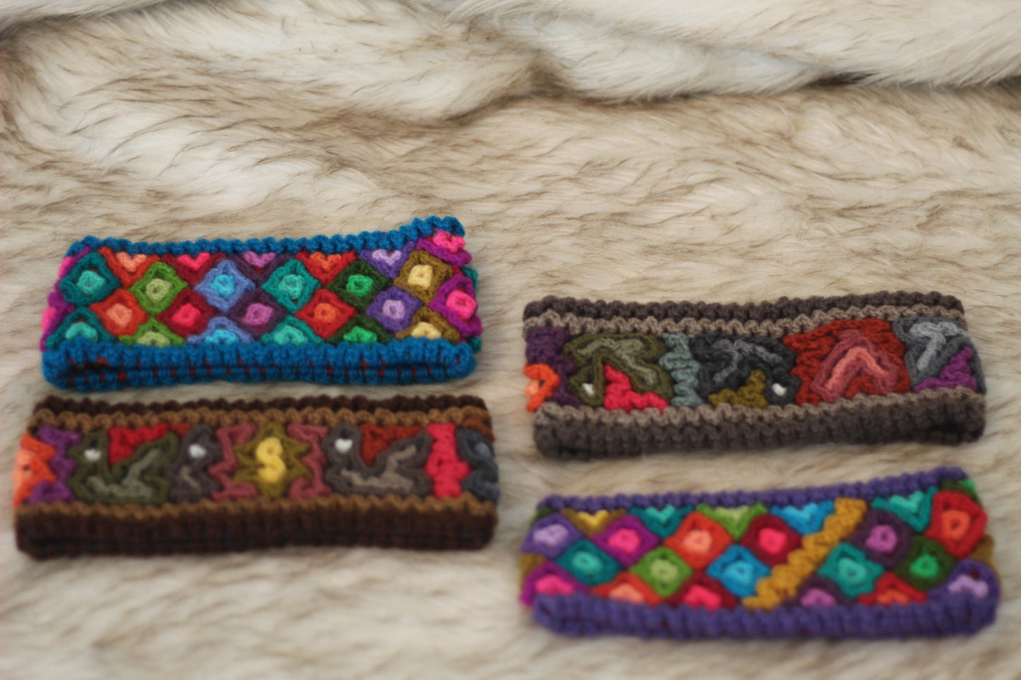 Buntes Woll Stirnband für Erwachsene - Sacred Weavings 