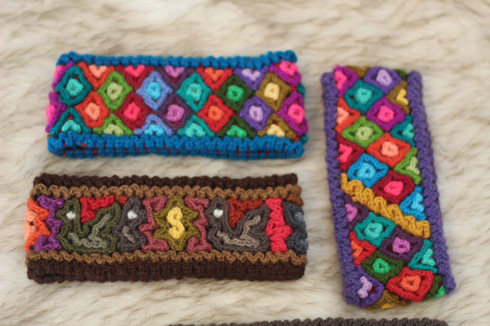 Buntes Woll Stirnband für Erwachsene - Sacred Weavings 