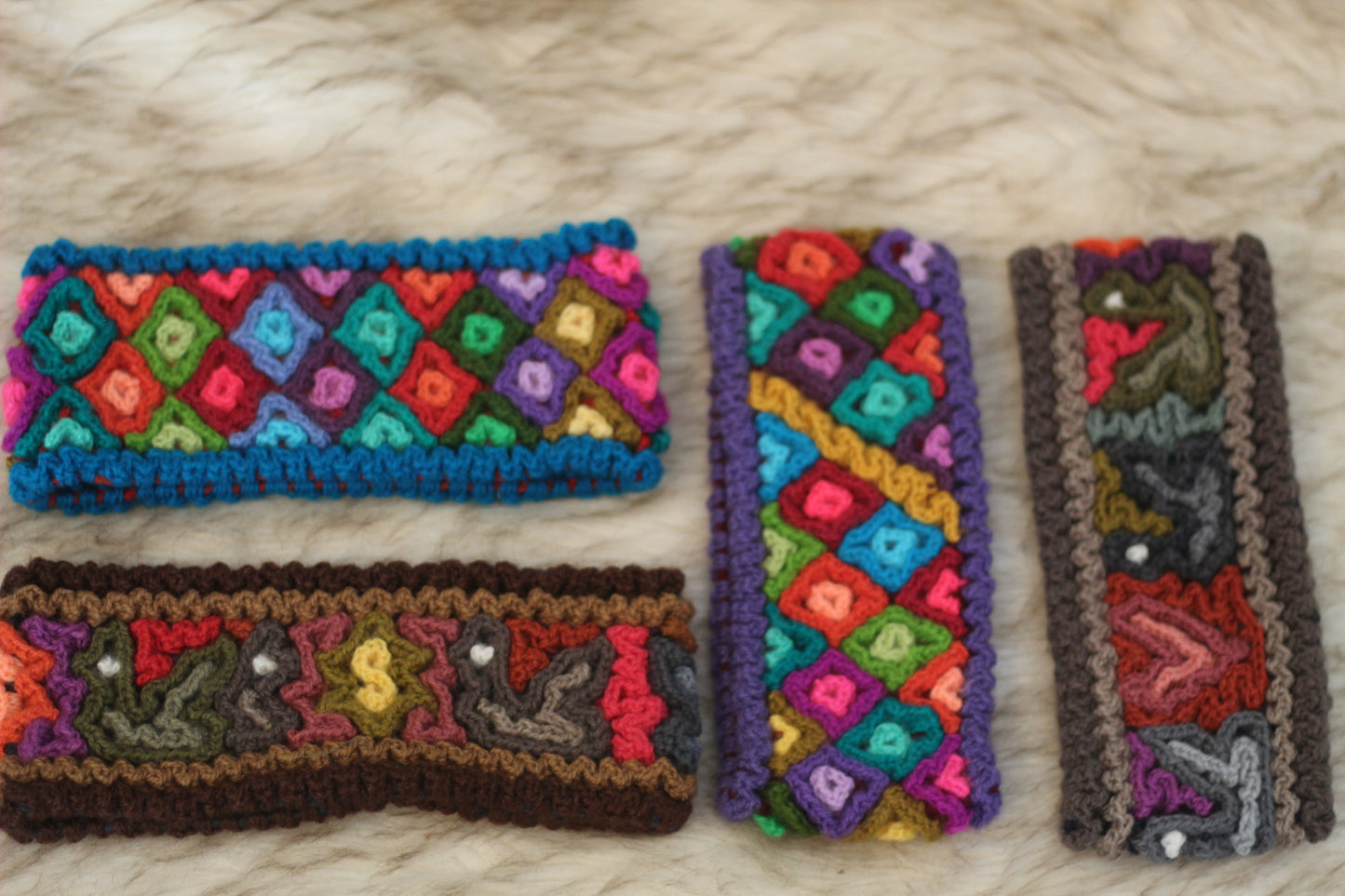 Buntes Woll Stirnband für Erwachsene - Sacred Weavings 