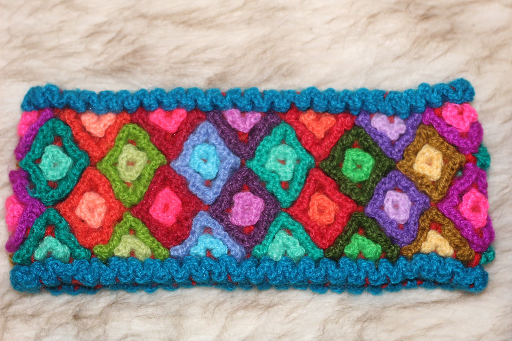 Buntes Woll Stirnband für Erwachsene - Sacred Weavings 