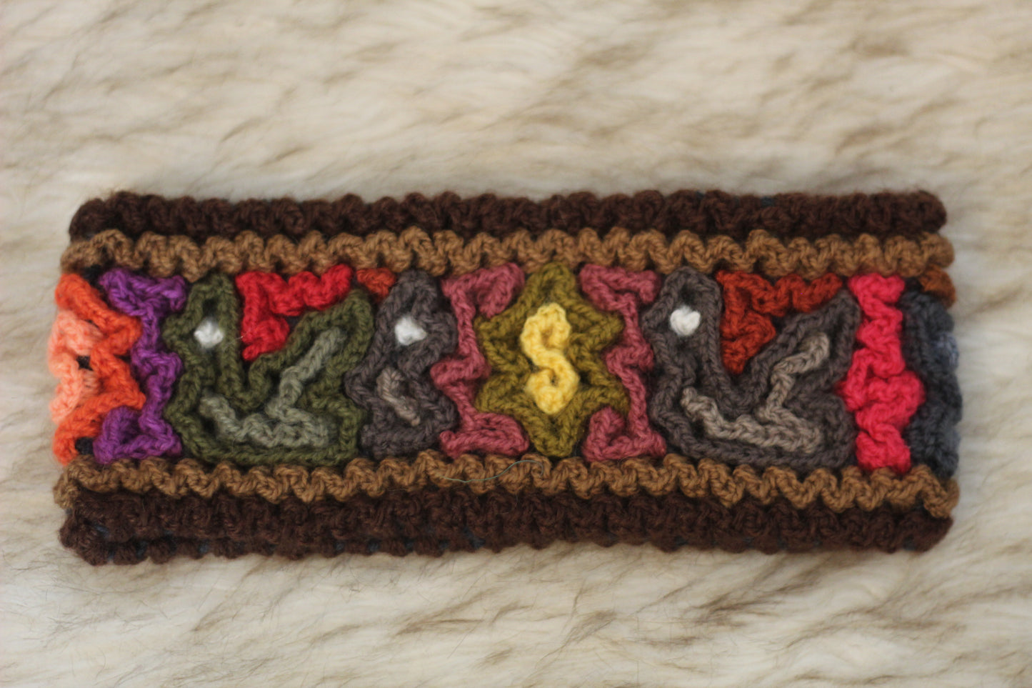 Buntes Woll Stirnband für Erwachsene - Sacred Weavings 