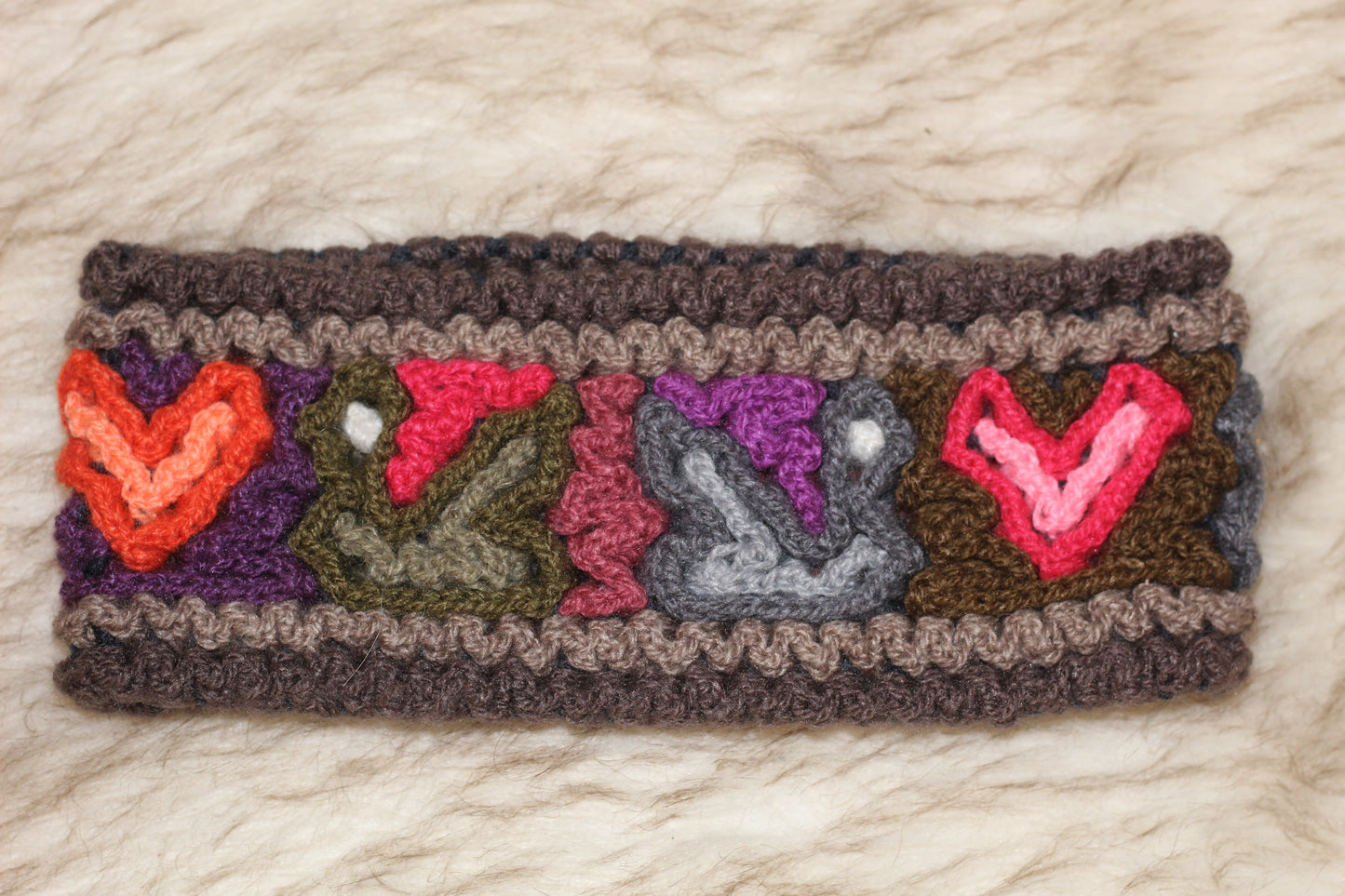 Buntes Woll Stirnband für Erwachsene - Sacred Weavings 