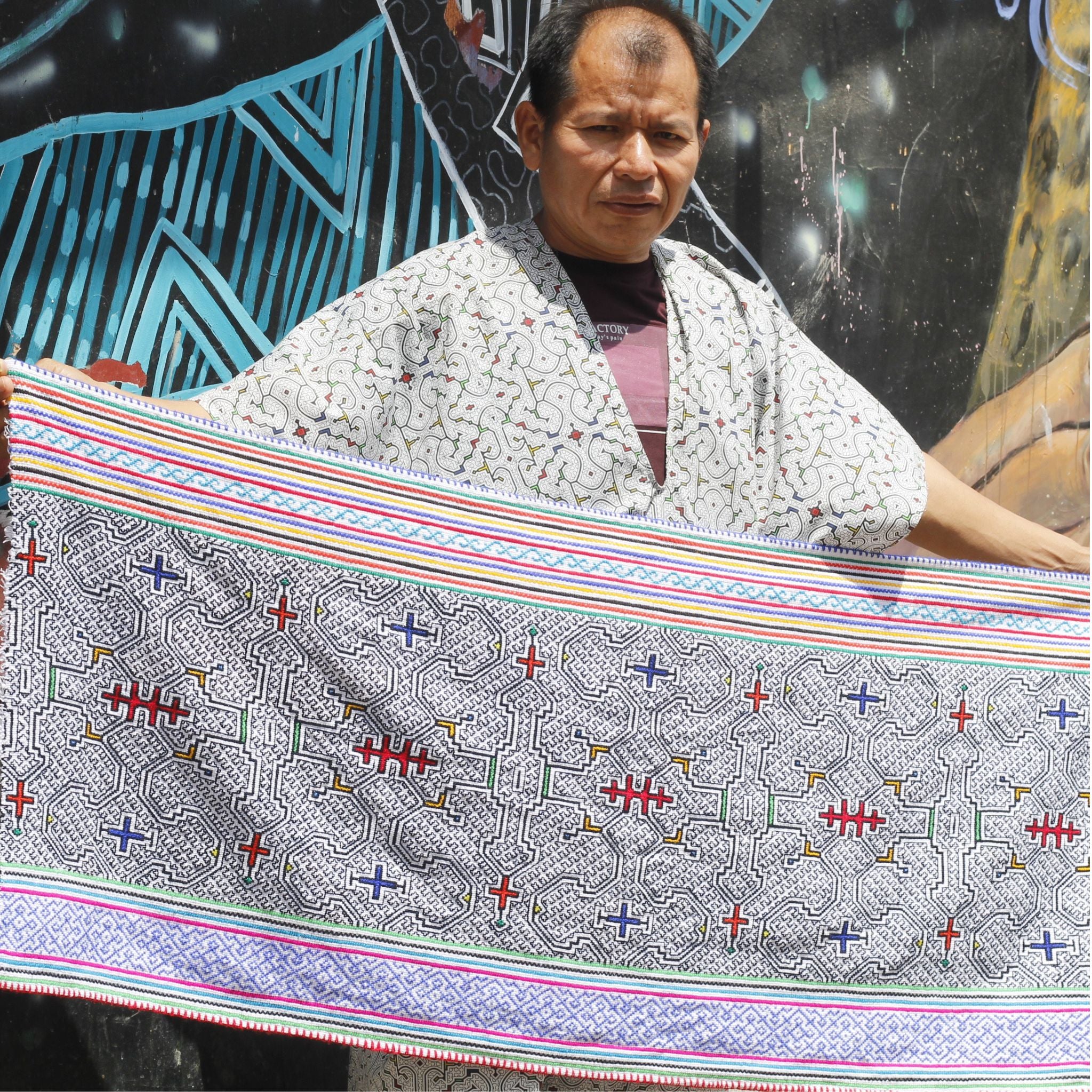 Shipibo tribal offers textile