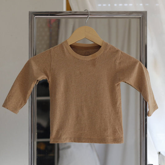 Langarm T-shirt für Kinder aus Bio Baumwolle - Ungebleicht - Sacred Weavings 