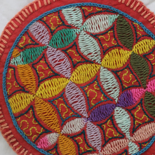Shipibo Aufnäher - 15.5cm Diameter - Flor de la Vida