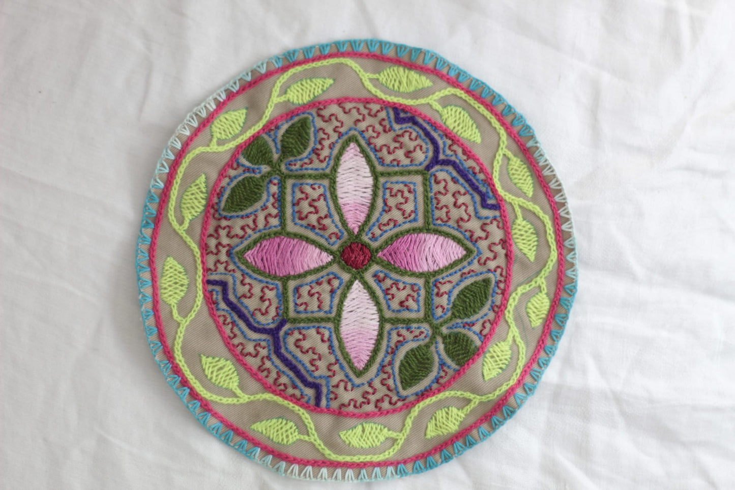 Shipibo Aufnäher - 15.5cm Diameter - Plantas sagradas