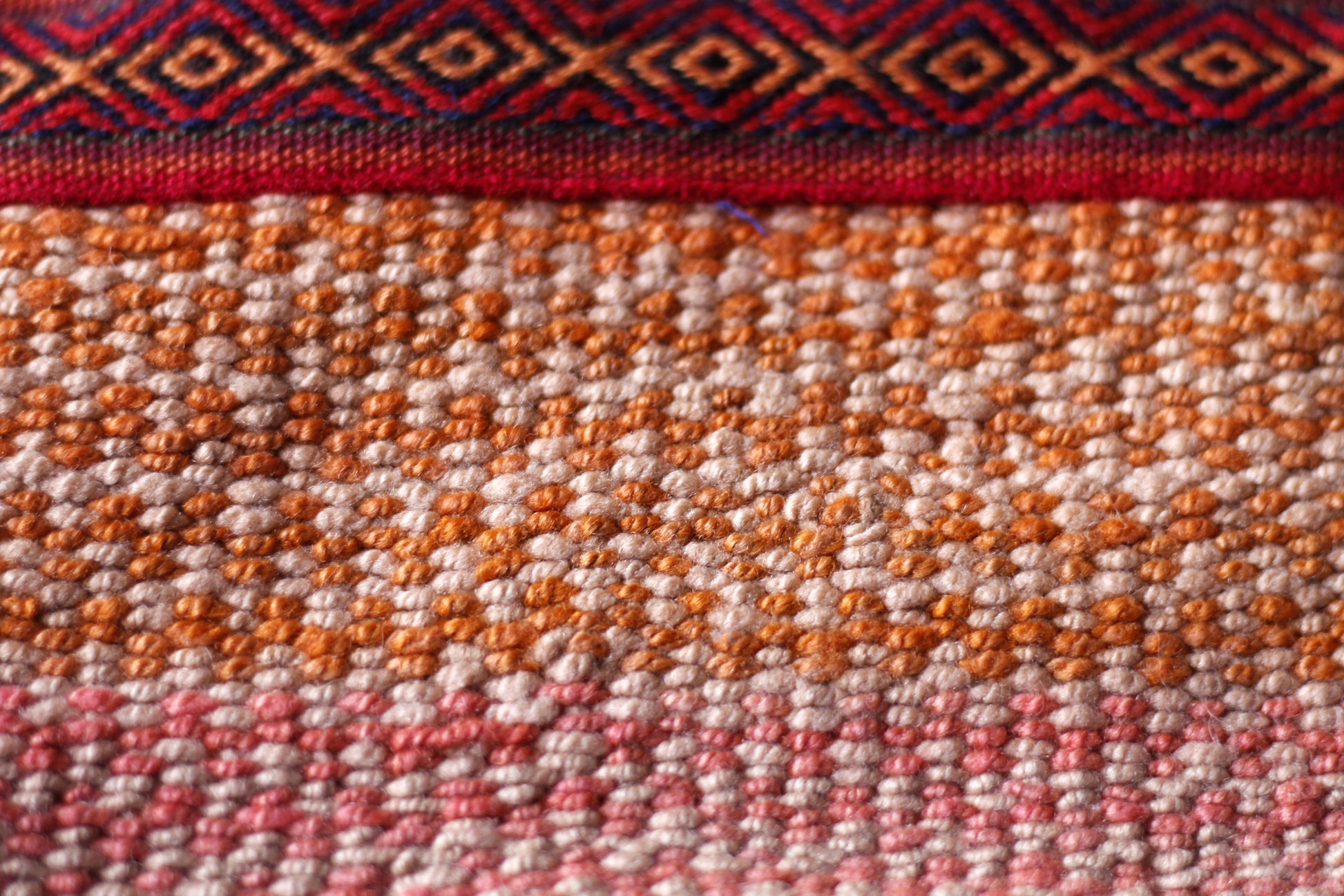 Handgewebte Wolltasche - Lebhaft ethnisch gemustert - Orange Sunshine - Sacred Weavings 