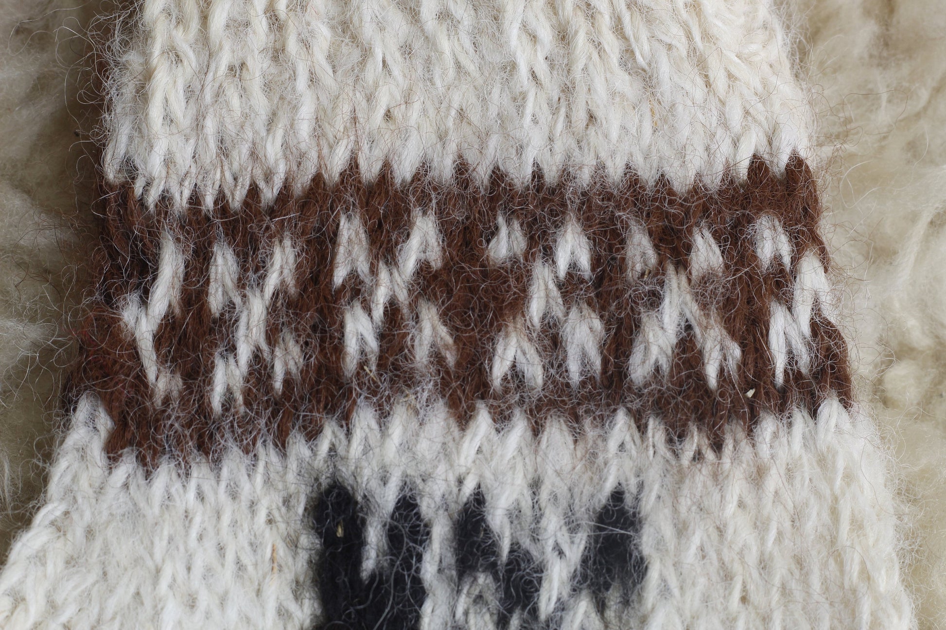 Fingerlose Alpaka Handschuhe mit  Alpaka Design - Sacred Weavings 