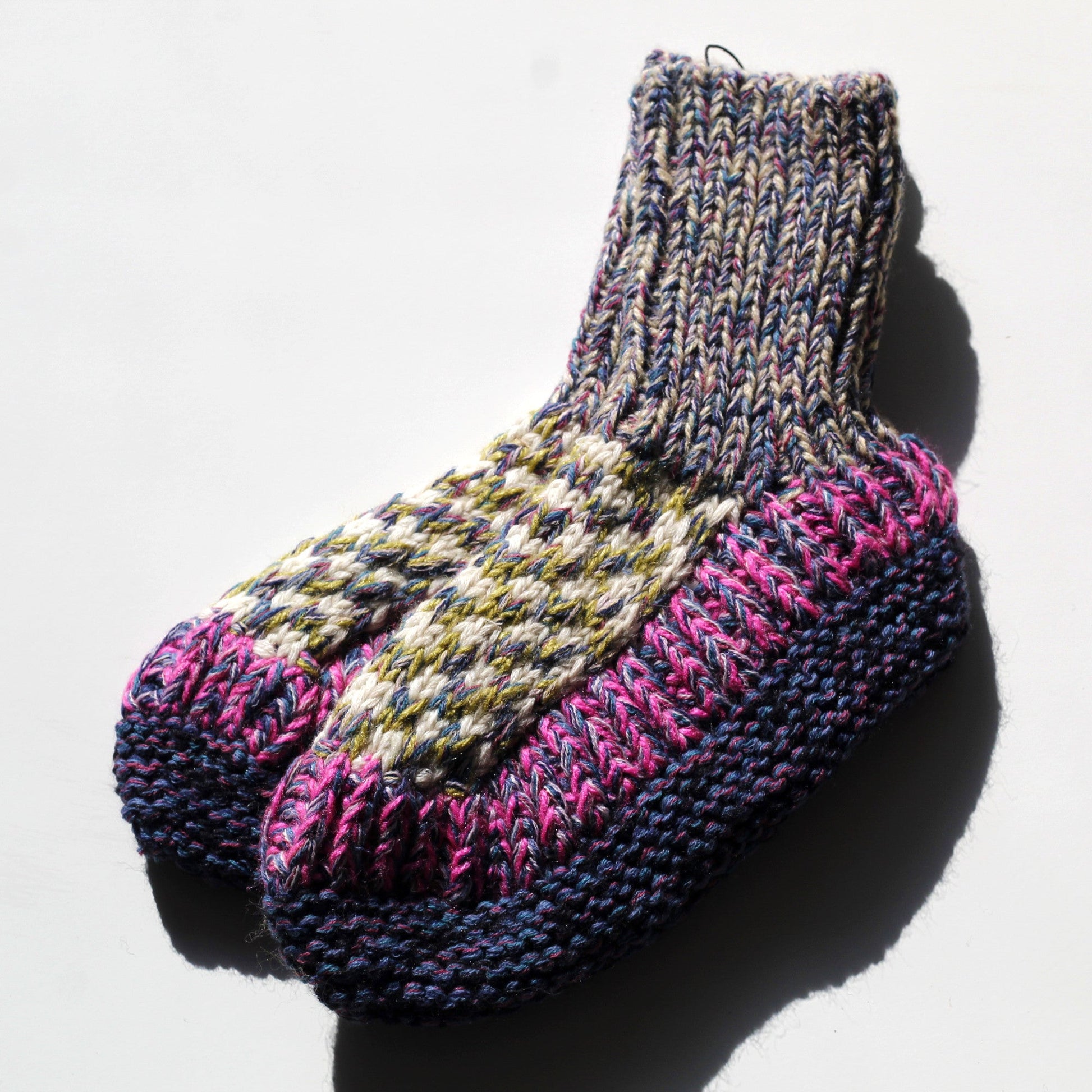 Bequeme Haussocken aus Wolle - Pantoffel - Peruanischer Stil - Sacred Weavings 