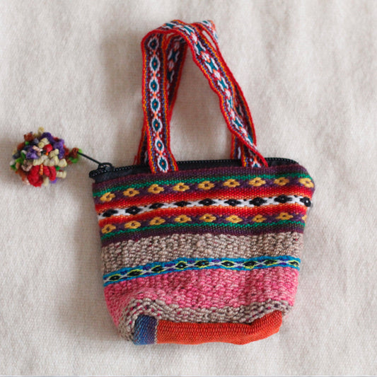 Peruanischer Geldbeutel aus Wolle - Handgefertigt - Sacred Weavings 